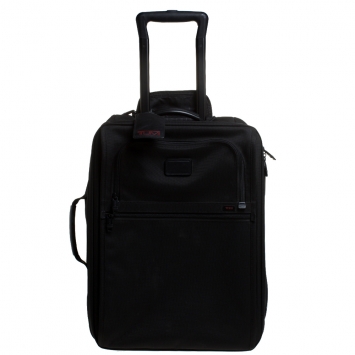 Pre Owned Tumi Black Nylon Alpha II 2 Wheel Luggage 50