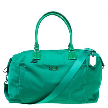 مملوكة مسبقًا Tumi Green Nylon Voyageur Dublin Weekender Duffel Bag