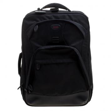 Pre Owned Tumi Black Nylon T2 Wheeled Backpack