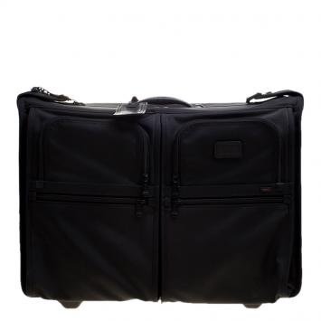 Pre Owned Tumi Black Ballistic Nylon 2 Wheeled Carry-on Alpha Extended Garment Bag