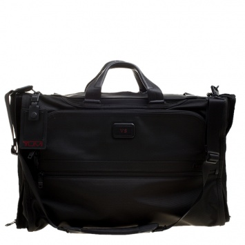 Pre Owned Tumi Black Nylon Tri Fold Alpha II Garment Travel Bag