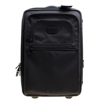 Pre Owned Tumi Black Nylon 2 Wheeled Expandable Carry on Luggage Bag