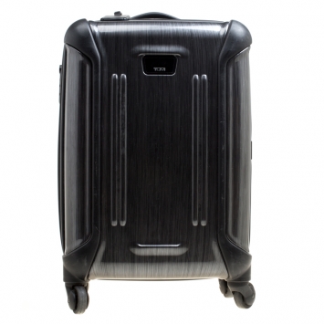 Pre Owned Tumi Grey Graphic Print Polycarbonate Carry On Luggage 50