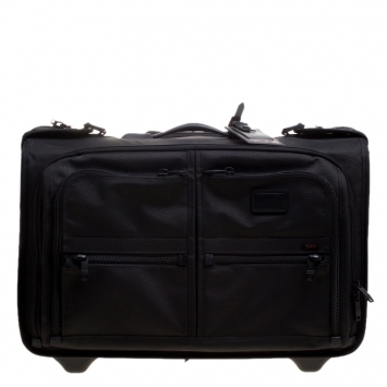 Pre Owned Tumi Black Nylon Alpha Wheeled Carry On Garment Bag