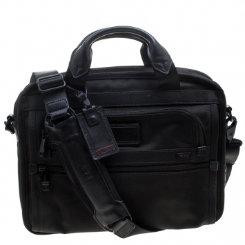 Pre Owned Tumi Black Nylon Alpha T-Pass Luggage Travel Bag