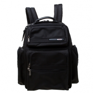 Pre Owned Tumi Black Nylon Expandable Backpack 