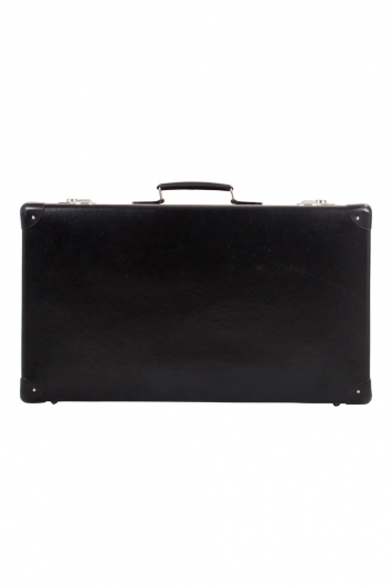 Pre Owned Globe-Trotter Black Plastic and Leather Original 26 Suitcase Luggage