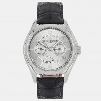 Pre Owned Pre-Owned Vacheron Constantin Fiftysix Day-Date 4400E/000A-B437 Grey Automatic Stainless Steel Men's Wristwatch 40 MM