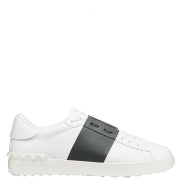 Pre Owned Valentino Two Tone Leather Open Sneakers Size 42