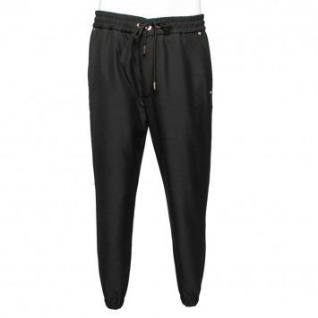 Pre Owned Versace Jeans Couture Black Logo Patch Detail Sweatpants XL