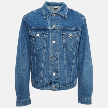 Pre Owned Versace Jeans Couture Blue Denim Button Front Jacket XL