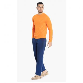 Pre Owned Versace Orange Versus Gianni Crew Neck Sweater XS (IT 44)