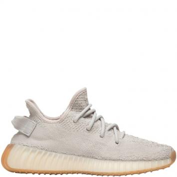Pre Owned Yeezy x Adidas Grey/Beige Cotton Knit Boost 350 v2 Sneakers Size 41
