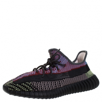 Pre Owned Yeezy x Adidas Multicolor Cotton Knit Boost 350 V2 Sneakers Size 46