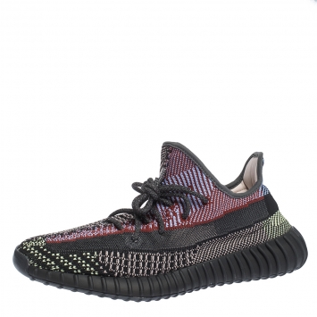 Pre Owned Yeezy x Adidas Multicolor Cotton Knit Boost 350 V2 Sneakers Size 46