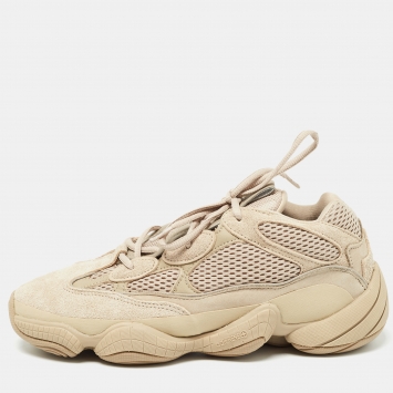 مملوكة مسبقًا Yeezy x Adidas Beige Mesh and Suede 500 Taupe Light Sneakers Size 43 1/3