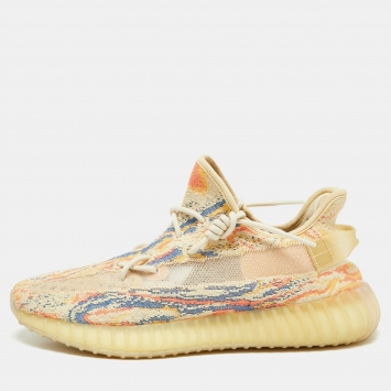 Pre Owned Yeezy Multicolor Knit Fabric Boost-350-v2-Mx-Oat Sneakers Size 45 1/3
