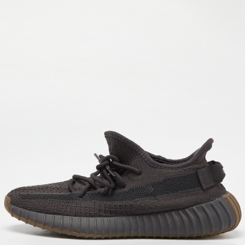 Pre Owned Yeezy x Adidas Black Fabric Boost 350 V2 Cinder Sneakers Size 40 2/3