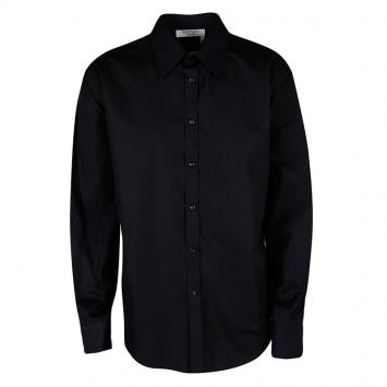 Pre Owned Yves Saint Laurent Paris Black Button Front Long Sleeve Shirt 4XL
