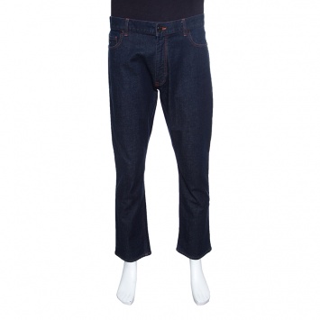 Pre Owned Z Zegna Indigo Dark Wash Regular Fit Denim Jeans XL