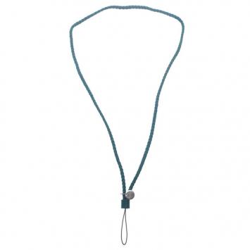 Pre Owned Bottega Veneta Green Intrecciato Leather Phone Strap