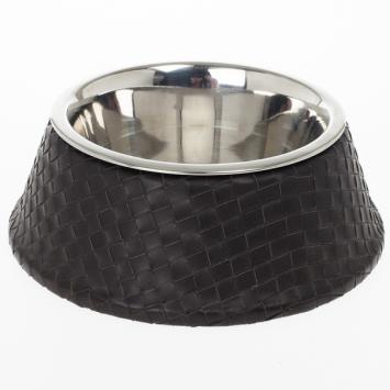 Pre Owned Bottega Veneta Brown Intrecciato Dog Bowl