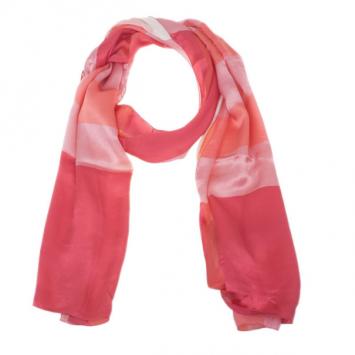 Pre Owned Burberry Pink Novacheck Silk Stole