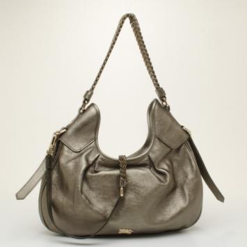 Pre Owned Burberry Nappa Leather Hobo
