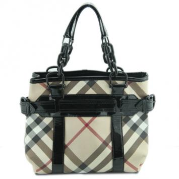 Pre Owned Burberry Canvas Tote 