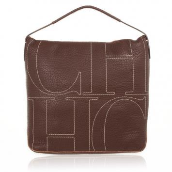 Pre Owned Carolina Herrera Brown Leather Hobo