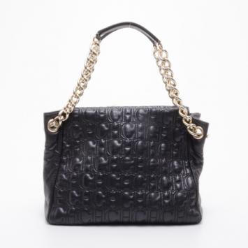 Pre Owned Carolina Herrera Monogram Chain Handle Tote 