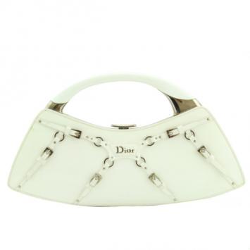 Pre Owned Dior Vintage Leather Fermoir Bag