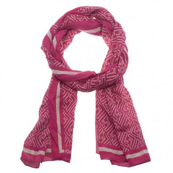 Pre Owned Fendi Pink Zucca Stole