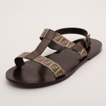Pre Owned Fendi Mens Zucchino Sandals Size 44