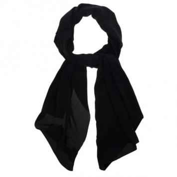 Pre Owned Giorgio Armani Black Silk Scarf