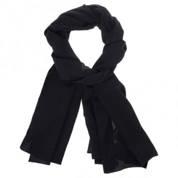 Pre Owned Giorgio Armani Black Silk Scarf