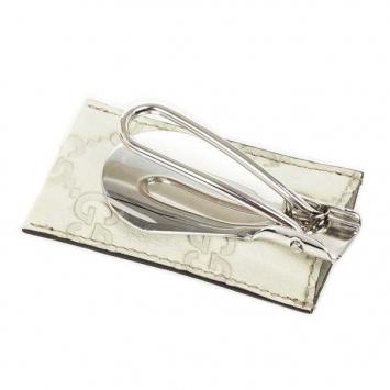 Pre Owned Gucci Mini Shoe Horn With Guccissima Leather Case