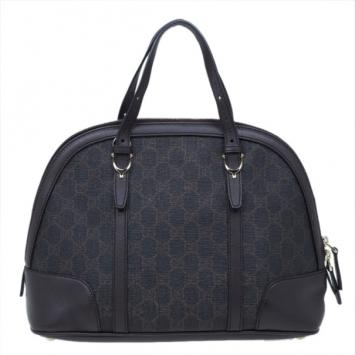 Pre Owned Gucci Bright Diamante GG Leather Top Handle Boston Bag