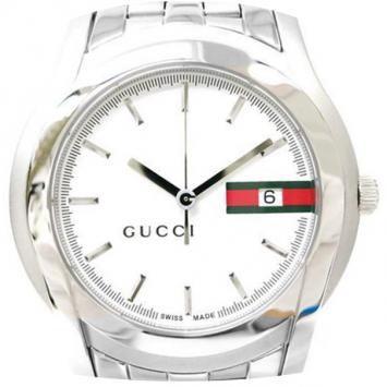 Pre Owned Gucci Wristwatch SS White Mens 5500XL