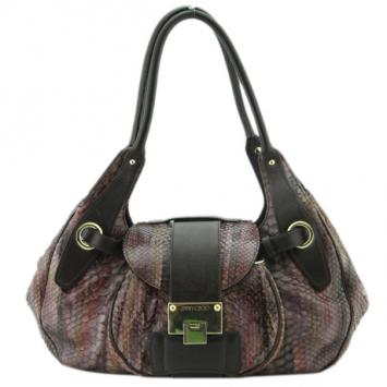 Pre Owned Jimmy Choo Tie-Dye Python Rianne Satchel