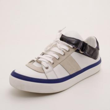 Pre Owned Jimmy Choo White Motcombe Sneakers Size 44.5