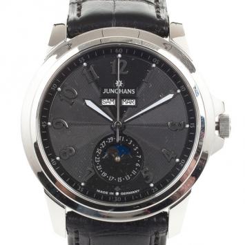 Pre Owned Junghans Black Stainless Steel Ambassador Men's Wristwatch 42MM