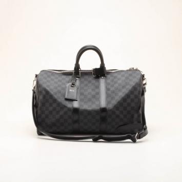 Pre Owned Louis Vuitton Keepall 45 Damier Graphite