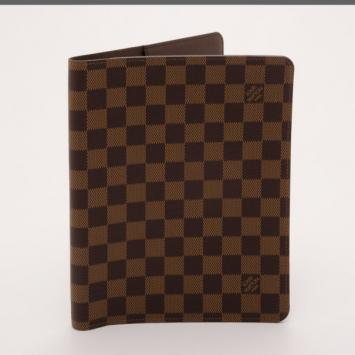 Pre Owned Louis Vuitton Daimer Ebene Desk Agenda Cover