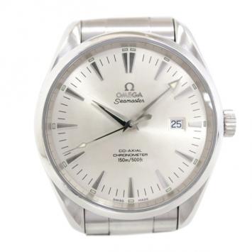 Pre Owned Omega Aqua Terra SS Silver Mens Wristwatch 