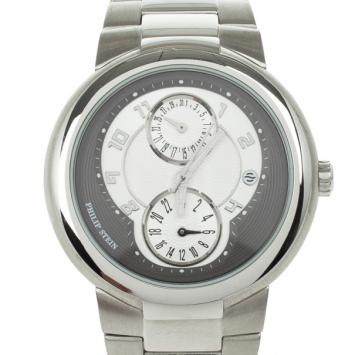 Pre Owned Philip Stein Active 31-AW-SS GMT Quartz Mens Wristwatch 38 MM