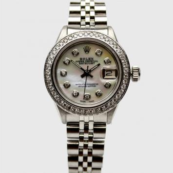 Pre Owned Rolex Datejust MOP Diamond Womens Wristwatch 26 MM