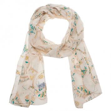 Pre Owned Salvatore Ferragamo Floral Print Scarf
