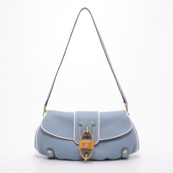 Pre Owned Salvatore Ferragamo Light Blue Shoulder Bag 