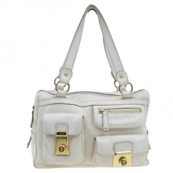 Pre Owned Tod's Cream Tracolla Media Tote